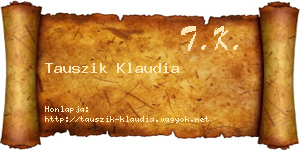 Tauszik Klaudia névjegykártya